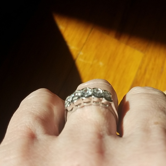 Diamonique Jewelry - 5 stone band style ring